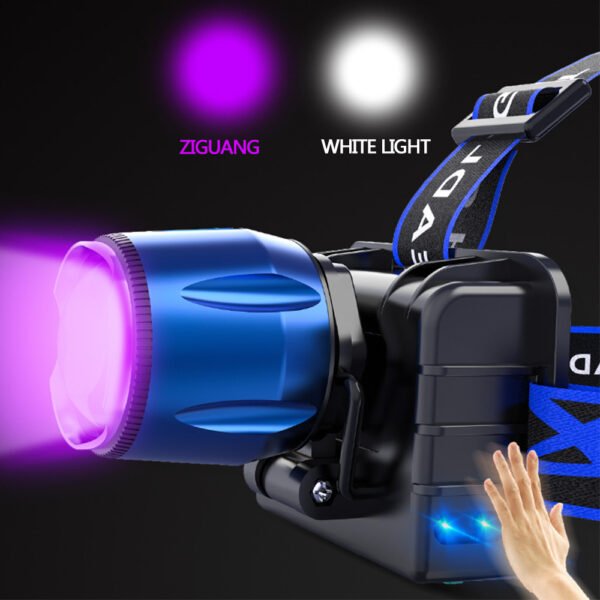 Scorpion Strong Charging Headlight Super Bright Purple Light