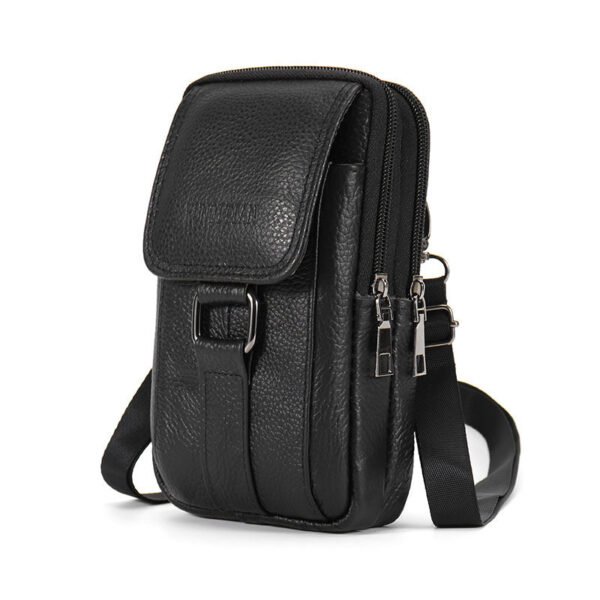 Men's Genuine Leather Multifunctional Phone Waist Bag - Image 8