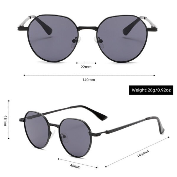 Round Metal Sunglasses UV400 Sunglasses - Image 8