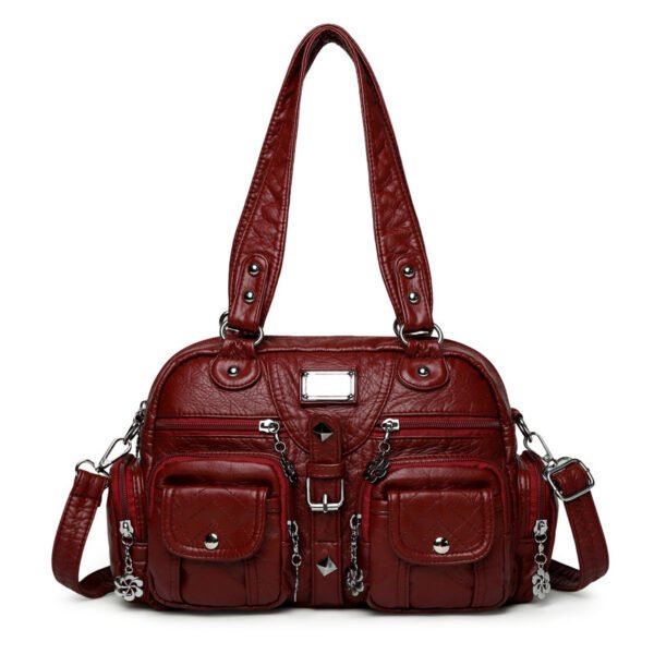 Retro Women's PU Chain Messenger Bag - Image 3