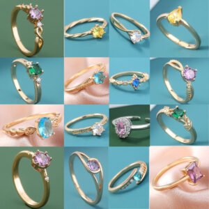 Adjustable Zircon Ring