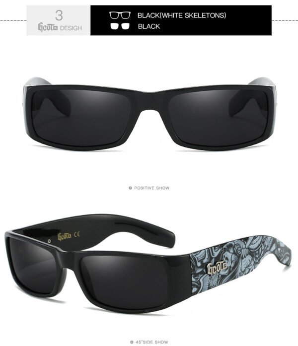 Fashion Brand Plaid Hip Hop Fashion West Coast Polarized Sunglasses - Image 9