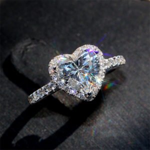 Heart-Shaped Alloy Ring
