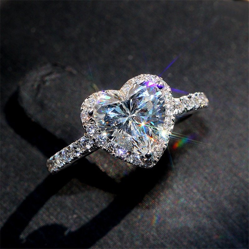 Heart-Shaped Alloy Ring