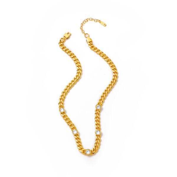 Unisex Gold-Plated Titanium Steel Hip-Hop Bracelet Necklace - Image 7