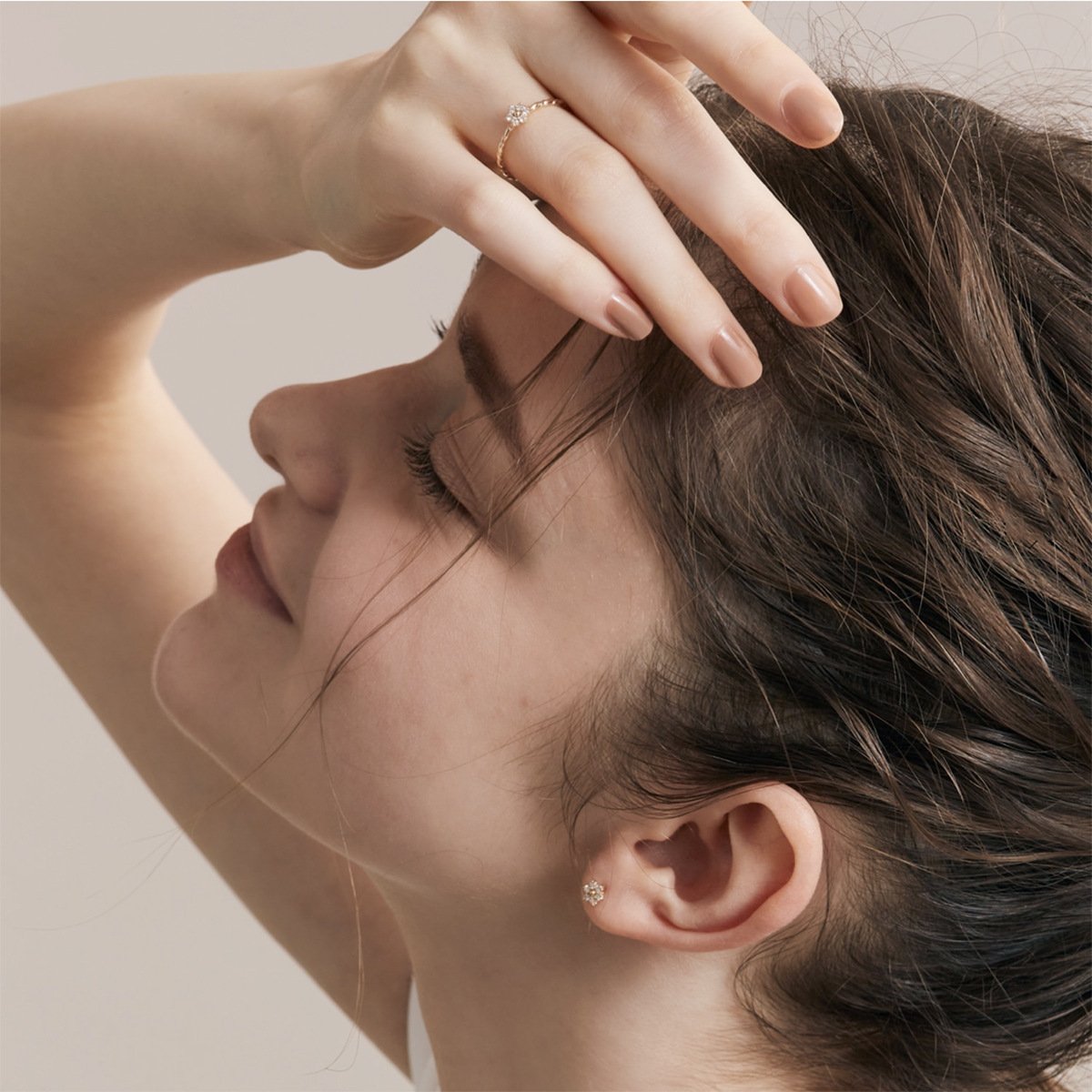 Women's S925 Silver Floral Ring Necklace Set - Image 2