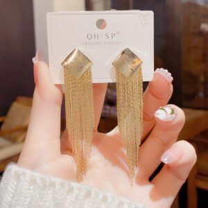 Geometric Tassel Earrings