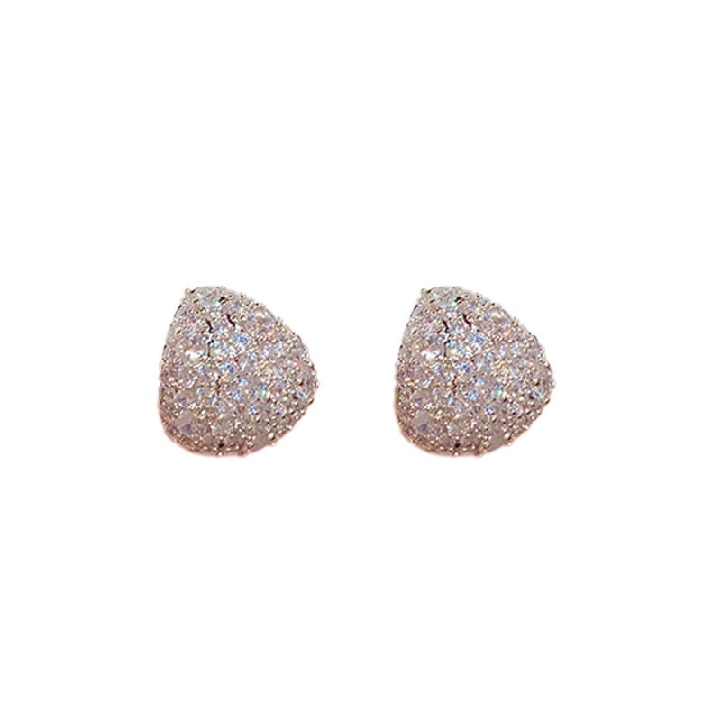 Women's Zircon Drop Shape Gold-Plated Stud Earrings - Image 4