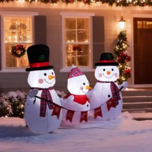 Lighted Inflatable Snowman