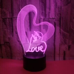 3D Love LED Night Light