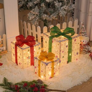 Lighted Christmas Gift Box