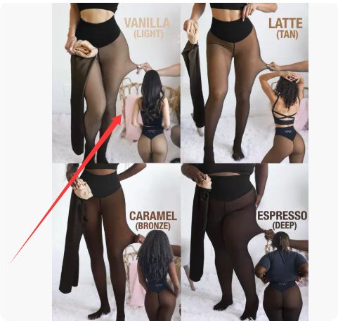 Winter Translucent Stitching Leggings - Image 8