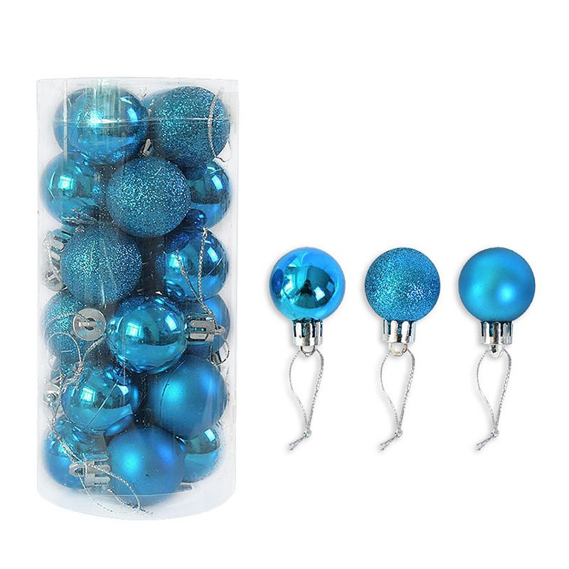 3cm Shiny Matte Christmas Ball Ornaments 24-Pack - Image 3