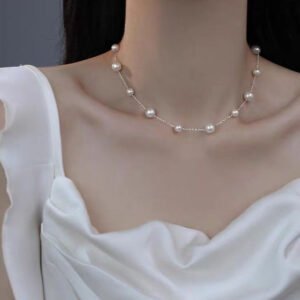 Shell Pearl Couple Necklace