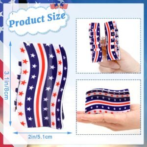American Flag Claw Clips