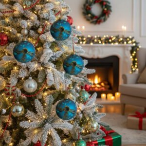 Blue Glass Christmas Ornaments