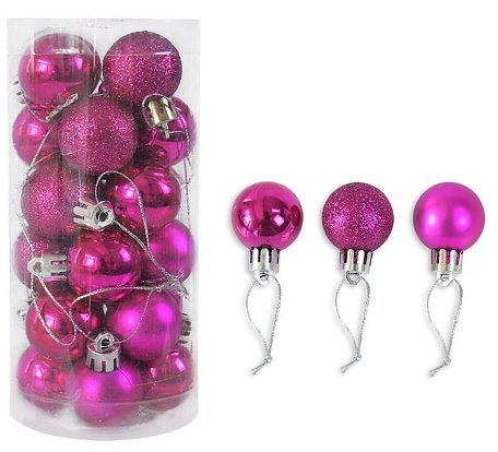 3cm Shiny Matte Christmas Ball Ornaments 24-Pack - Image 5