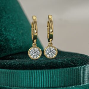 Moissanite Round Stud Earrings