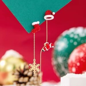 Moving Santa Earrings