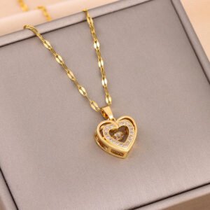 Double-Layer Heart Necklace