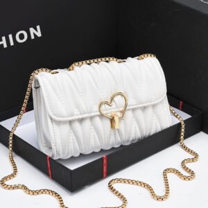 Pleated Chain Shoulder Bag